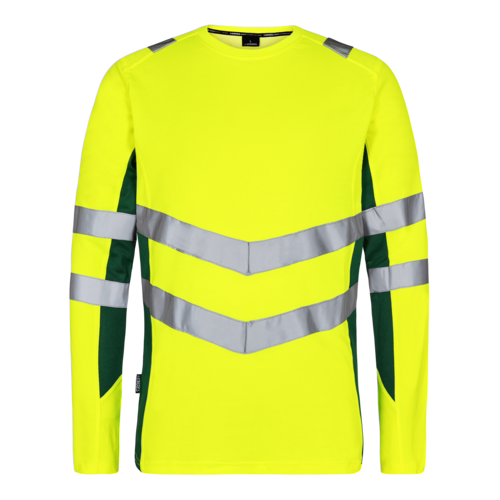 T-shirt L/Æ Hi-vis 9545 Gul/Grøn, str. S