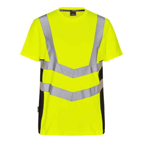 T-shirt Hi-vis 9544 Gul/Sort, str. L