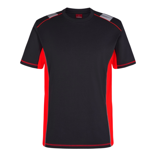 T-shirt 9870 Sort/Rød, str. XS