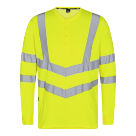 F. Engel - T-shirt Grandad L/Æ Hi-vis 9548 Gul