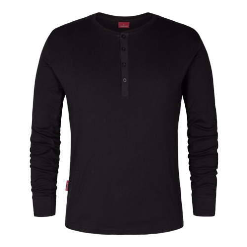 T-shirt Grandad L/Æ 9257 Sort, str. M