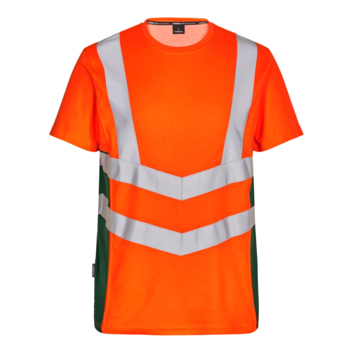T-shirt Hi-vis 9544 Orange/Grøn, str. XL
