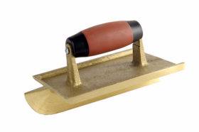 Betontrowel - Glittebræt m/rille "Bronze" 152x114 mm, 10 mm W-25mm