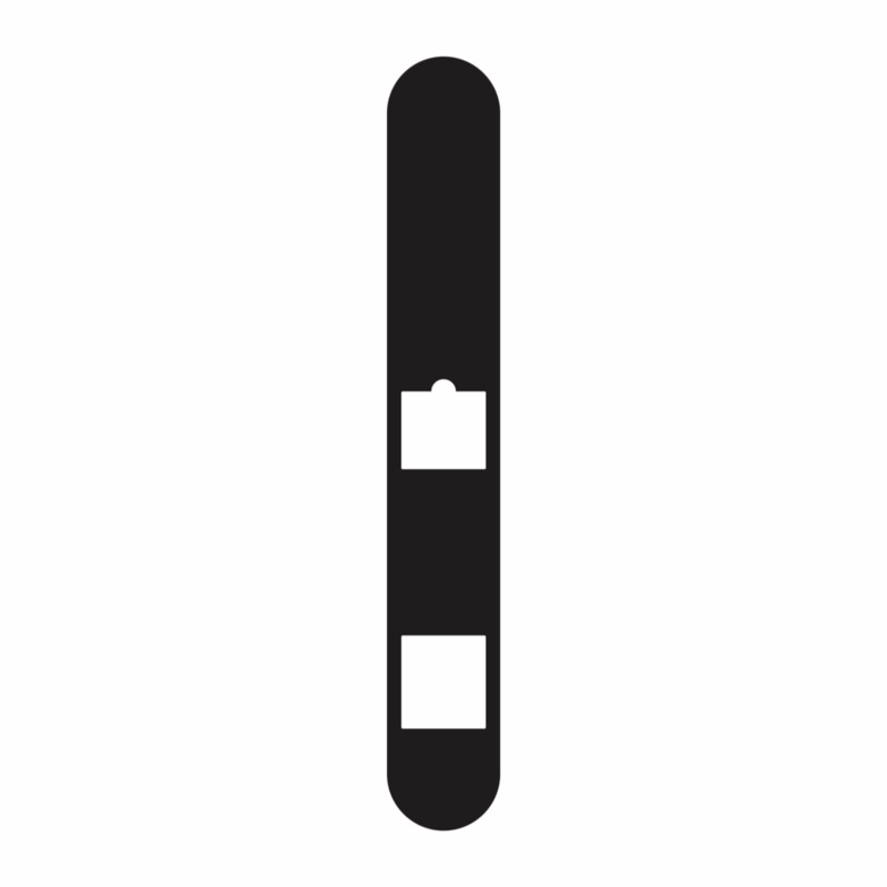Langskilt sort indv 355x51mm t/Touch