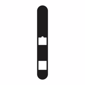 Nimly - Langskilt sort indv 355x51mm t/Touch