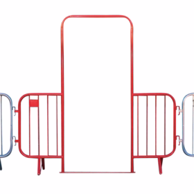 Materielhuset - Gennemgangshegn u/dør t/afspærringshegn Rød