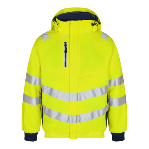 Pilotjakke Hi-vis 1247 Gul/blue ink, str. XL