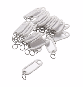   - Nøglemærker plast hvid á 25 stk