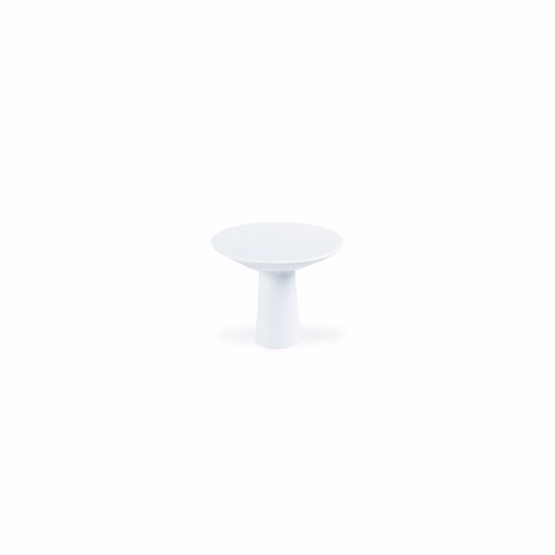 Møbelknop hvid mat Ø75x25mm