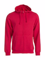 Hættetrøje Fullzip 021034 Rød, str. XS