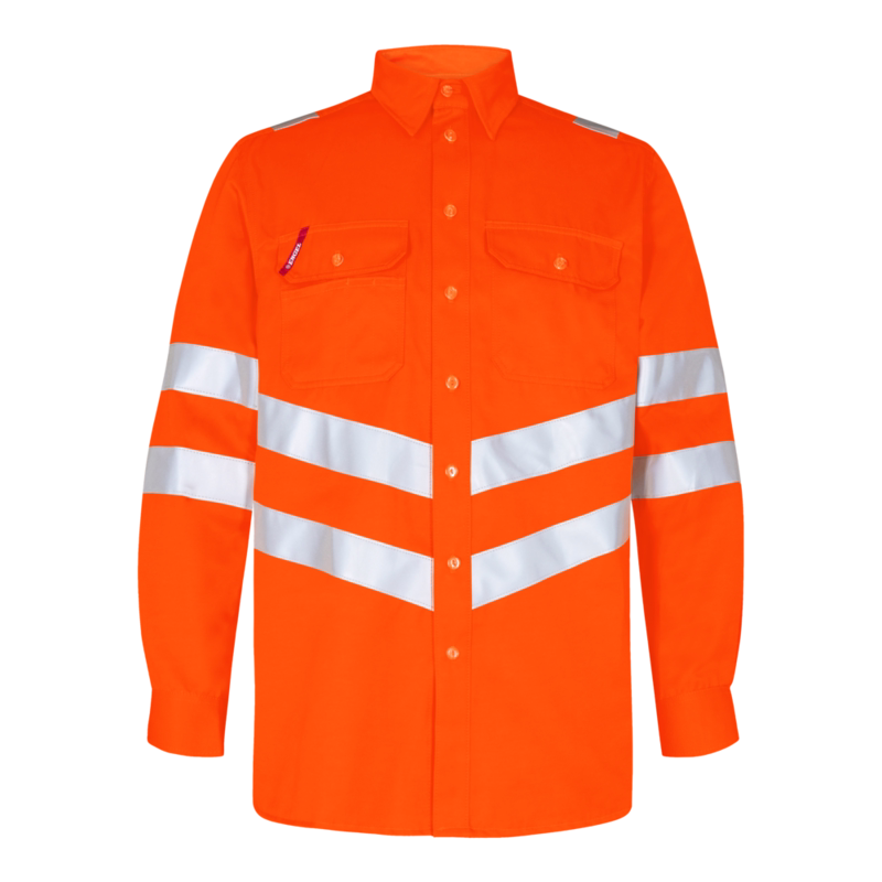 Arbejdsskjorte Hi-vis 7011 Orange, str. 43/44