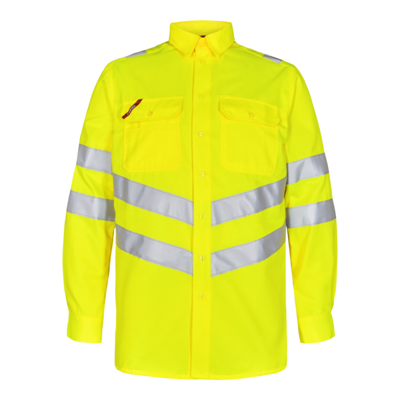 Arbejdsskjorte Hi-vis 7011 Gul, str. 47/48