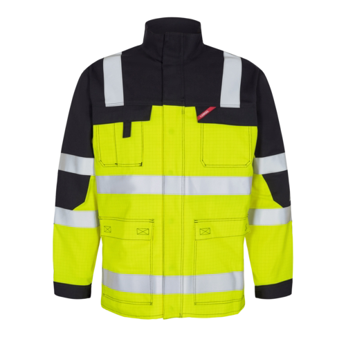 Arbejdsjakke Hi-vis Safety+ 1235 Gul/sort, str. 2XL