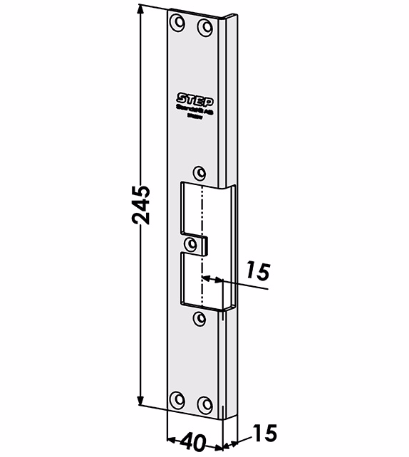 Vinkel STEP 9501 H stolpe højre
