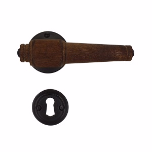 Dørgreb mahogni Almue 671 m/brun roset Ø50 Svanemølle
