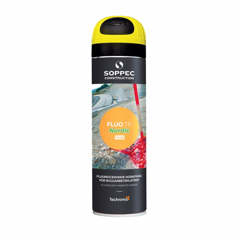 Markeringsspray Gul TP FLUO Nordic, 500 ml