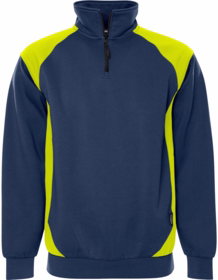 Fristads - Sweatshirt ½ zip Heavy 300511 Marine/gul