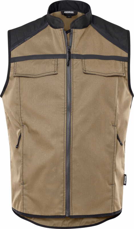Vest 300581 Khaki/sort, str. 4XL