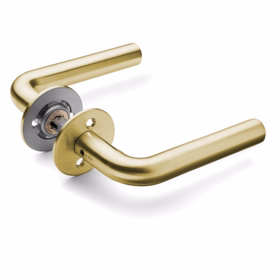 d line - Dørgreb mess PVD L-form Ø16 massiv cc30, 33-59