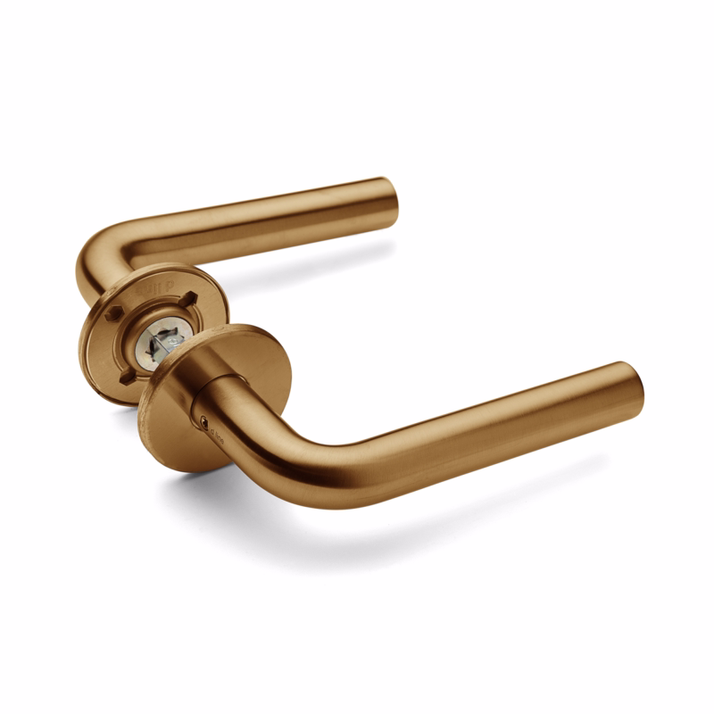 Dørgreb kobb PVD L-form Ø16 klips cc30/38, 33-59