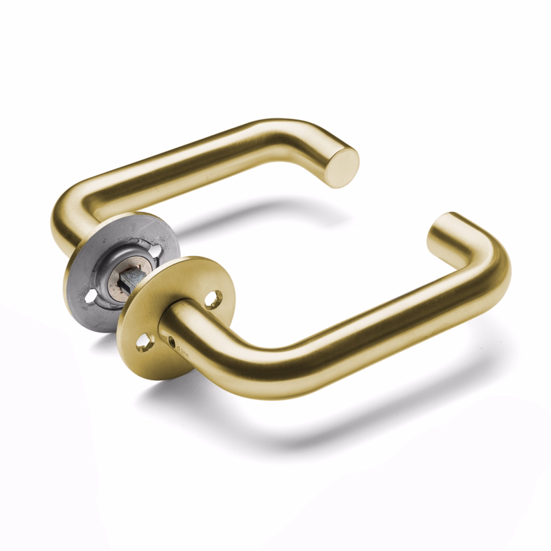 Dørgreb mess PVD U-form Ø16 massiv cc30, 33-59