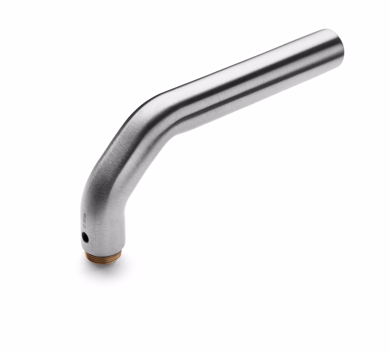 Dørgreb RS L-form Ø16 forsat u/roset halv