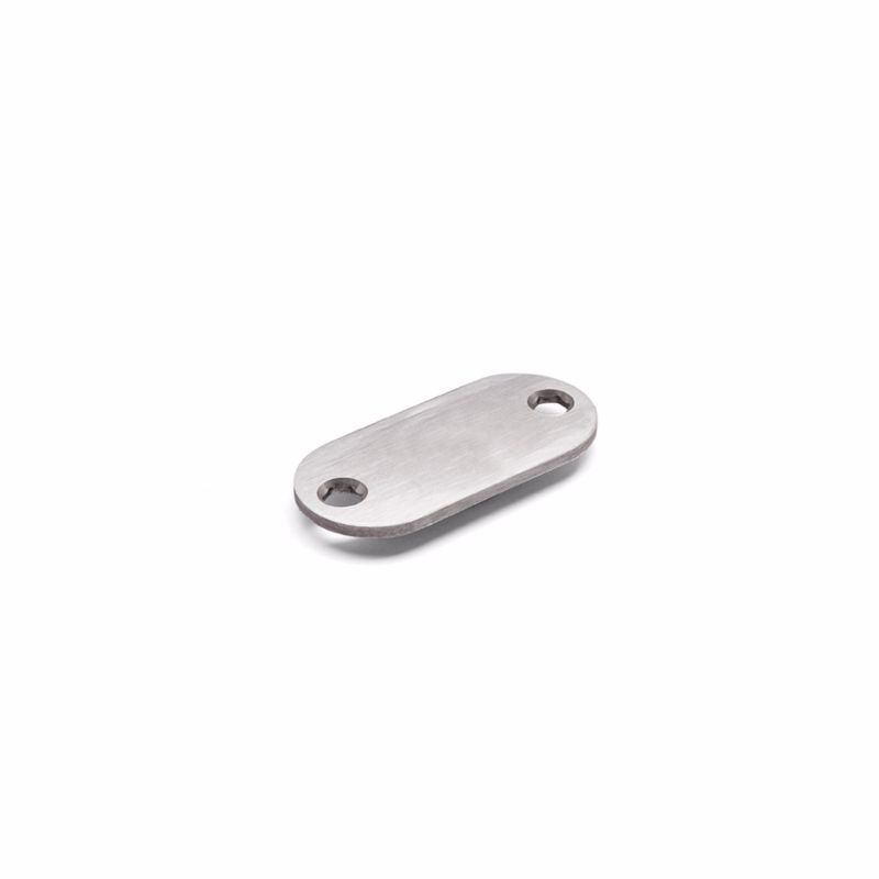 Blindskilt RS oval 30x65x3mm massiv cc50mm