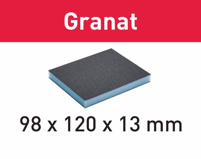 Slibeklods Granat 98x120x13mm k60 6-pak
