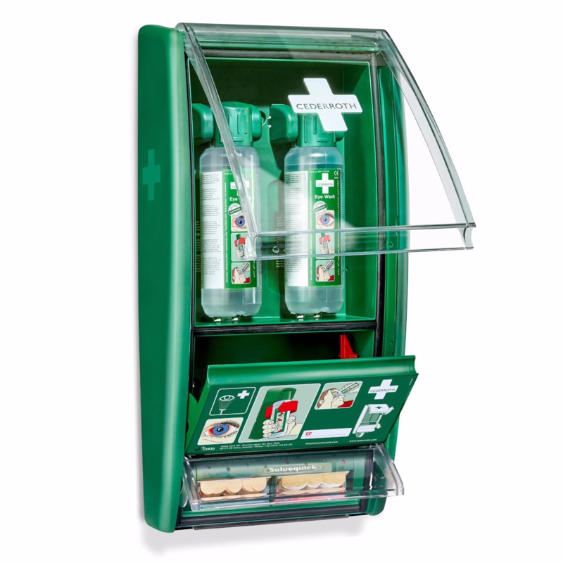 Øjenskyllestation CED721500 2x500 ml + plastre