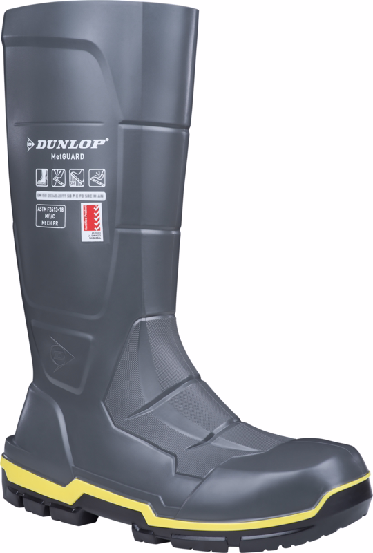 Sikkerhedsgummistøvle 562732 Grå/gul, str. 36