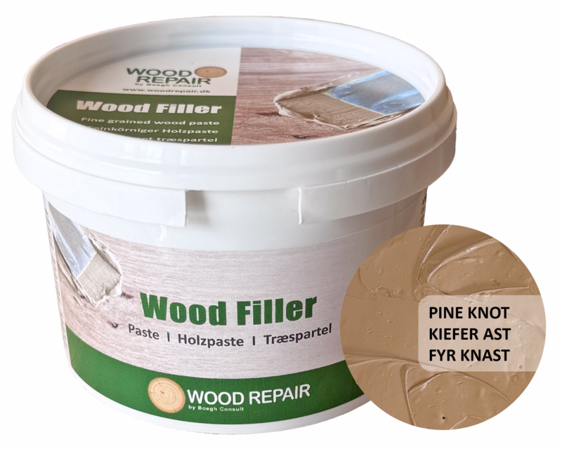 Spartelmasse Wood Filler Fyr knast, 400g