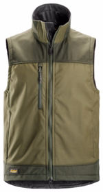 Snickers - Softshell vest 4506 Khaki grøn