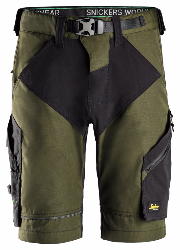 Arbejdsshorts 6914 Khaki grøn/Sort Str. 50