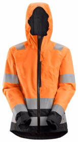 Snickers - Skaljakke Dame Hi-vis 1347 kl 3 Orange/sort