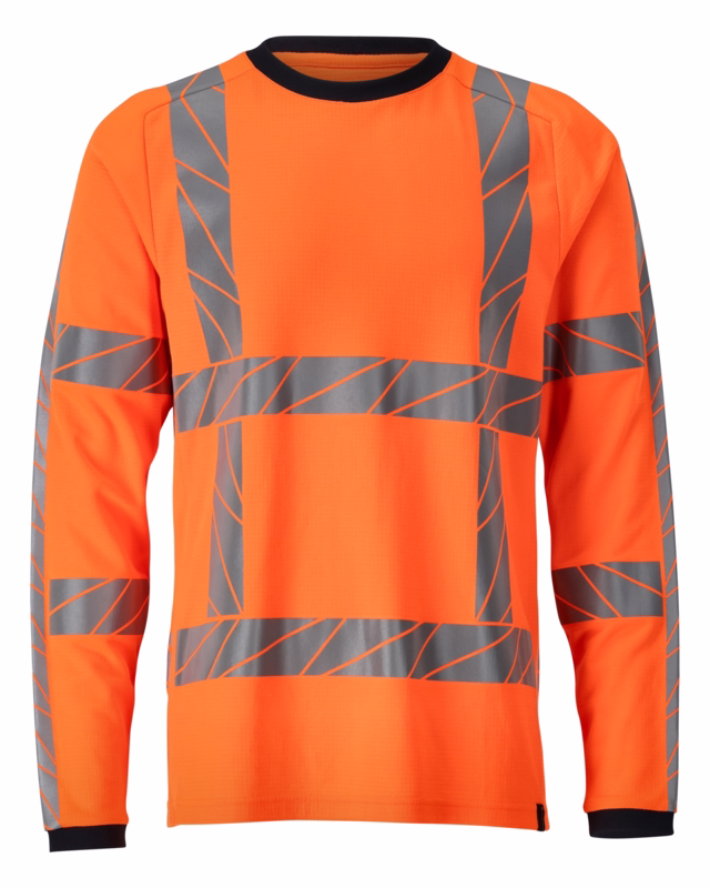 T-shirt L/Æ 24081 Hi-vis Orange, str. XS