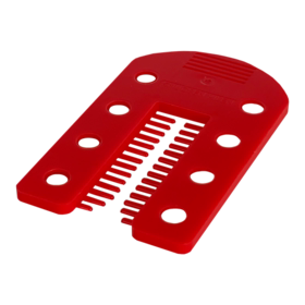 Knudsen kilen - Afstandsbrik Fixbrik 3 mm - rød, pk á 300 stk