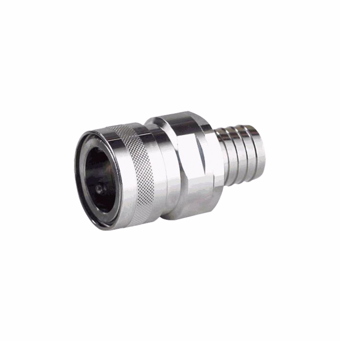 Kobling med 1" slangestuds og stop