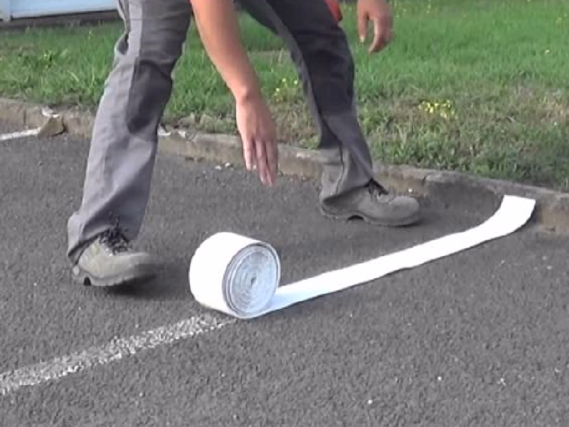 Vejstribe 500x10 cm, hvid