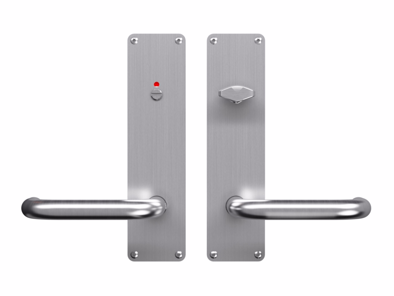 Dørgreb RS Ø18 mm U-form m/skilte 215x55 toilet "EN179"