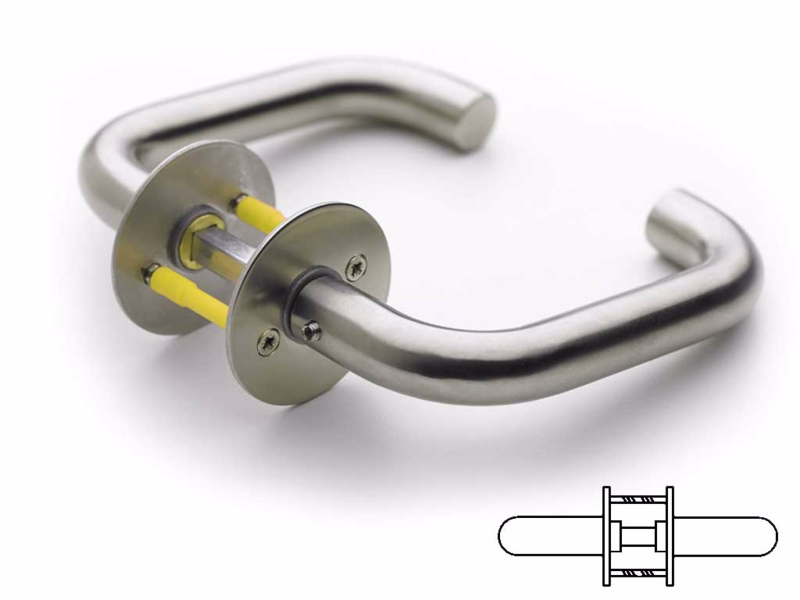 Dørgreb RS U-form Ø18 massiv cc30, 40-65 "EN179" 7020.04AB