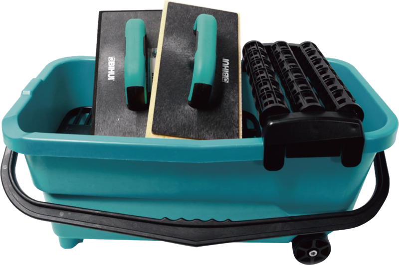 Flisefugesæt m/pudsebrædder og spand 19L