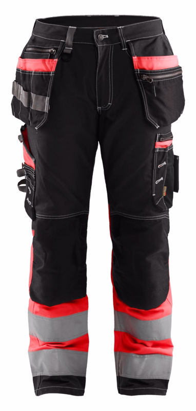 Arbejdsbuks 1794 Sort/High Vis Rød, str. C150