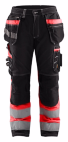 Blåkläder - Arbejdsbuks 1794 Sort/High Vis Rød