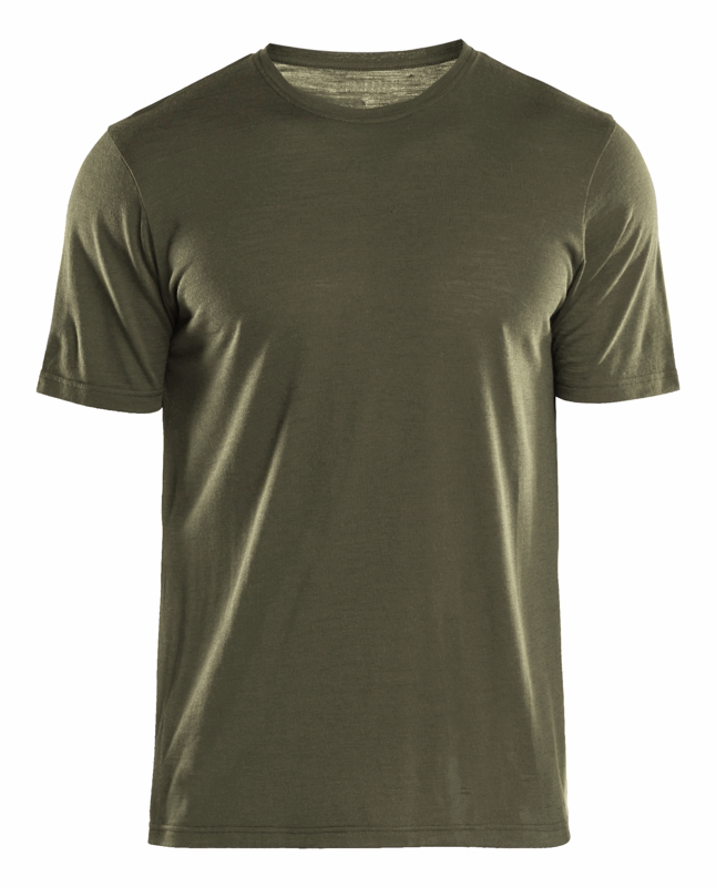 T-shirt Merinould 3536 Skovgrøn , str. M