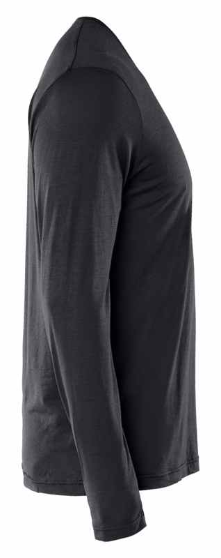 T-shirt Merinould L/Æ 3538 Sort, str. M