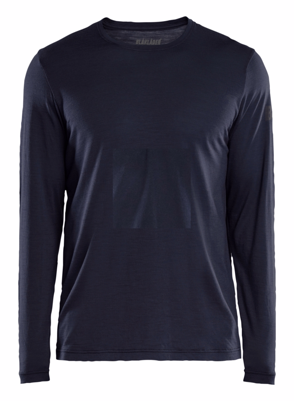 T-shirt Merinould L/Æ 3538 Mørk Marineblå, str. L
