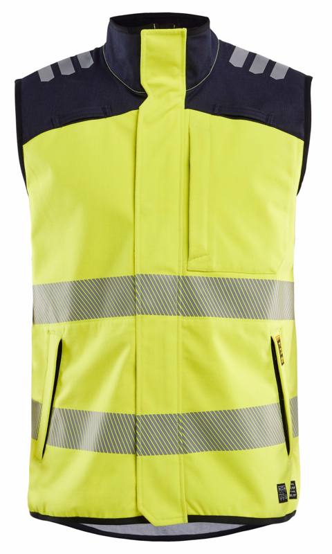 Softshell vest 3849 High Vis Gul/Marineblå, str. M