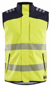 Blåkläder - Softshell vest 3849 High Vis Gul/Marineblå
