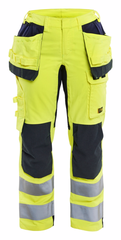 Arbejdsbuks Dame 7145 High Vis Gul/Marineblå, str. C44