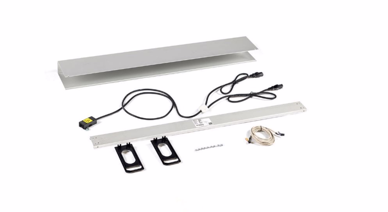 Dækkappe 950mm t/dobb. dør SW300 sort/sølv